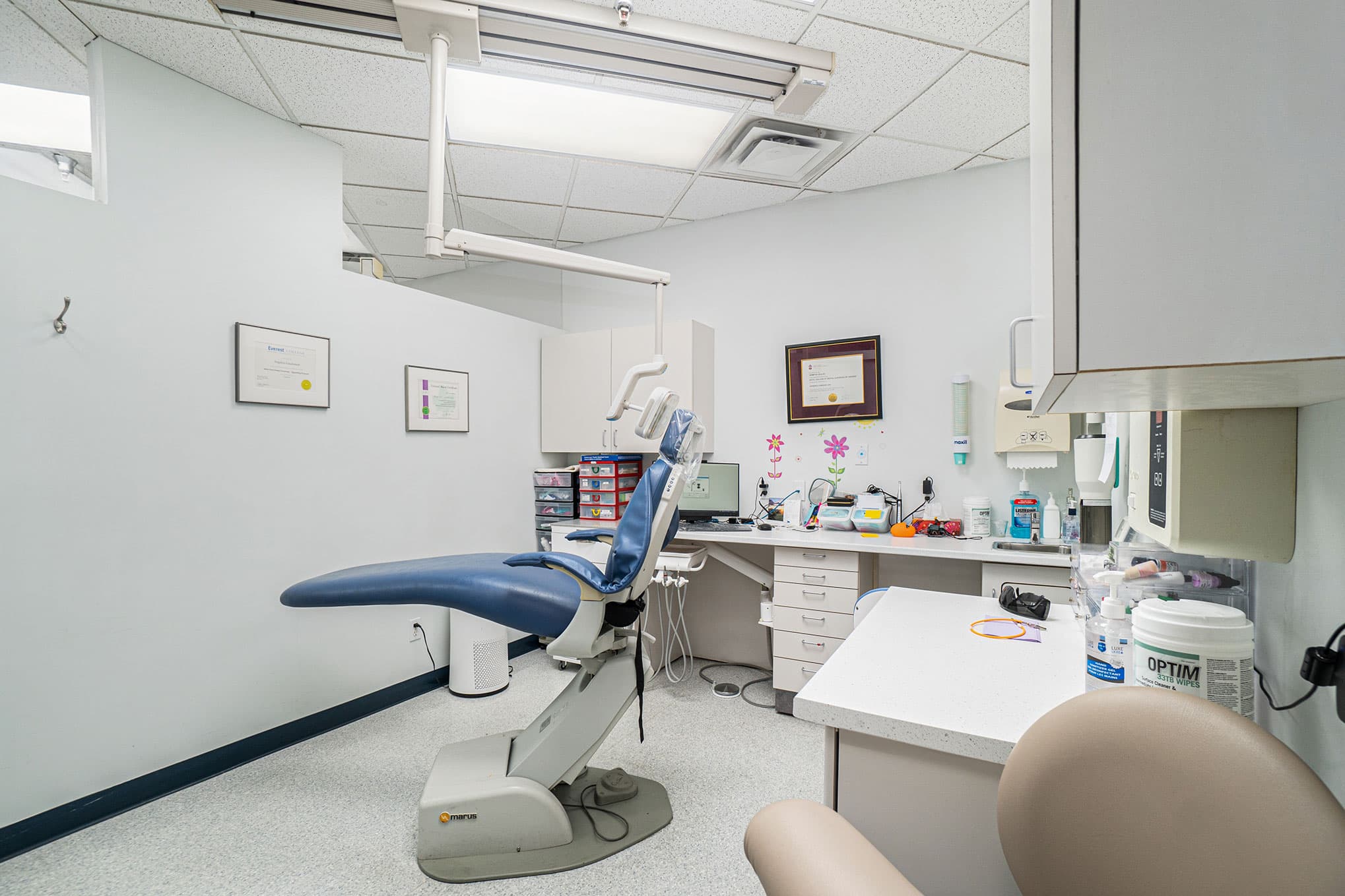 Waiting area inside the clinic
