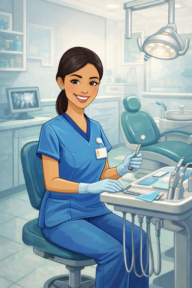 Illustration of a dental professional