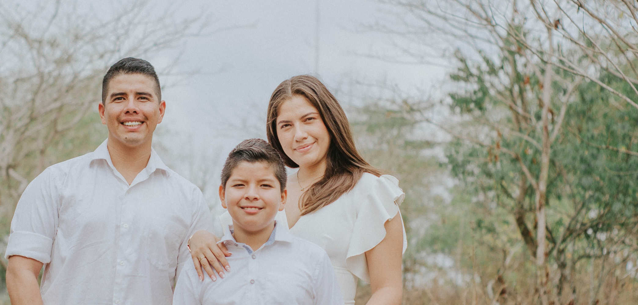 A smiling family