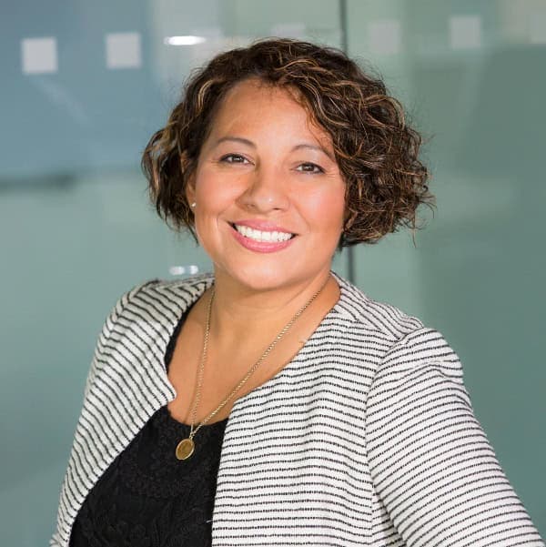 A smiling woman